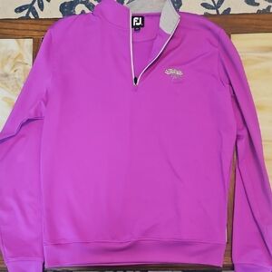 FootJoy Torrey Pines Men's Vibrant Purple Zip-Up Sweater - Size M